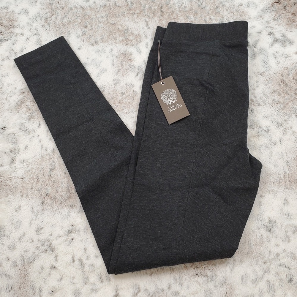 New Womens Size XS Nordstrom Vince Camuto Dark‎ Gray Ponte Knit Leggings